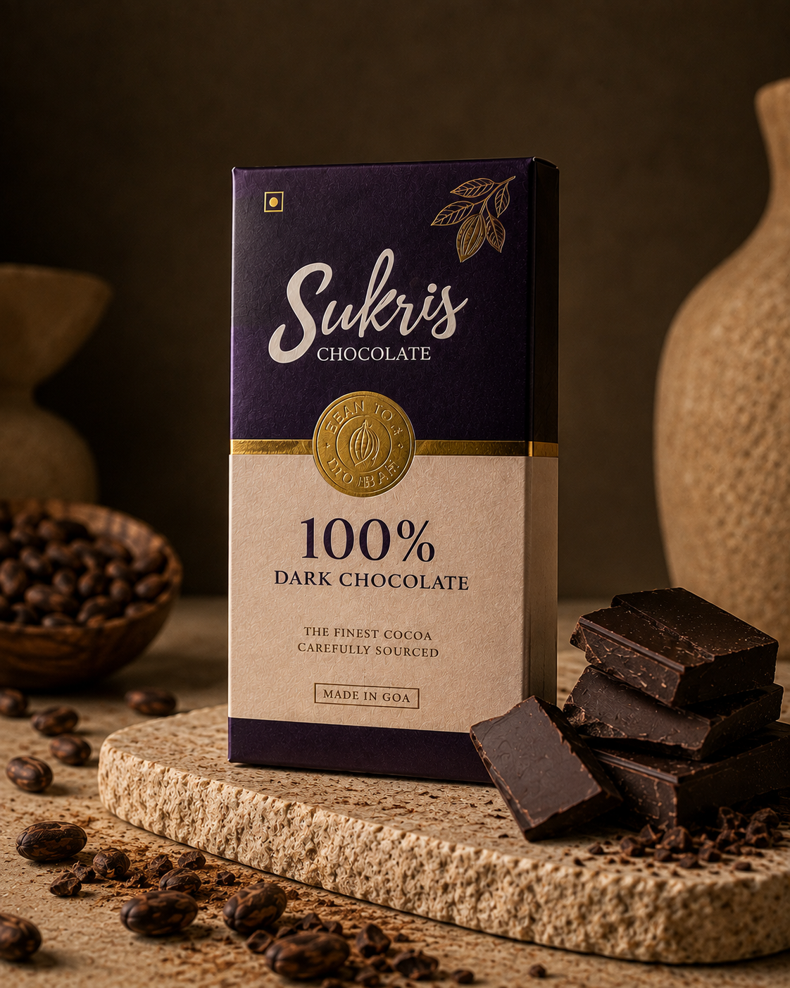 500g 100% Dark Chocolate Block