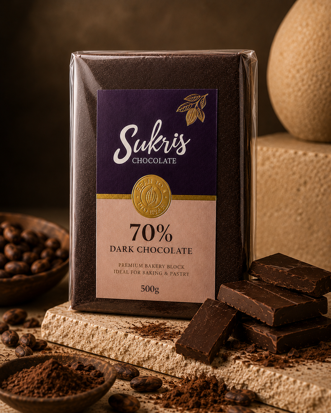 500g 70% Dark Chocolate Block