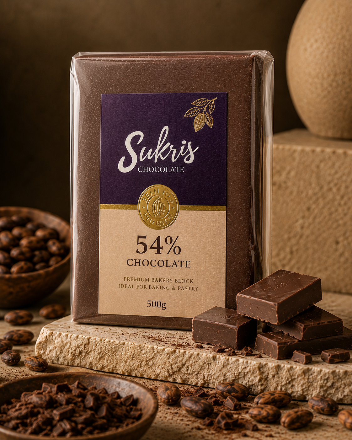 500g 54% Chocolate Block