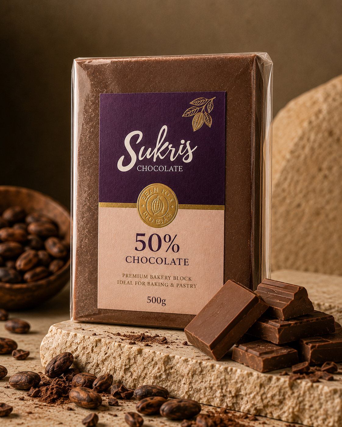 500g 50% Chocolate Block